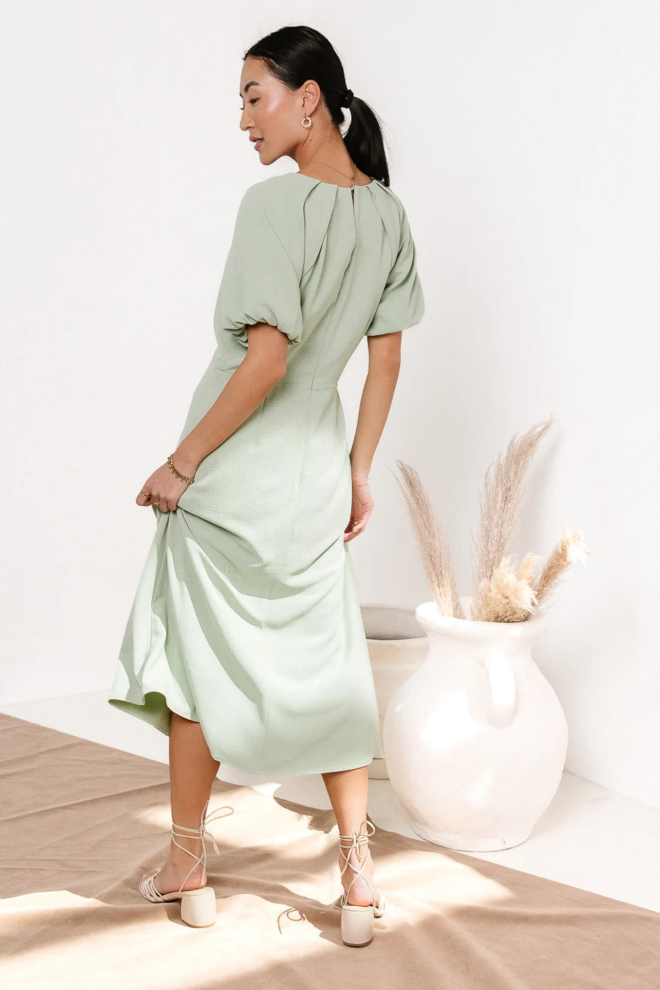 Maeve Green Low Back Midi Dress 2024 size 4