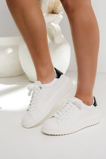 white sneakers