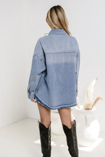 Plain color denim jacket 