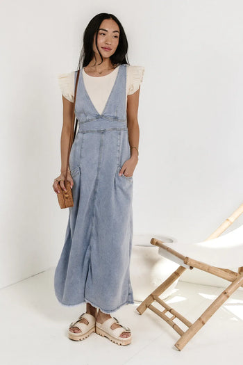 denim overall dress