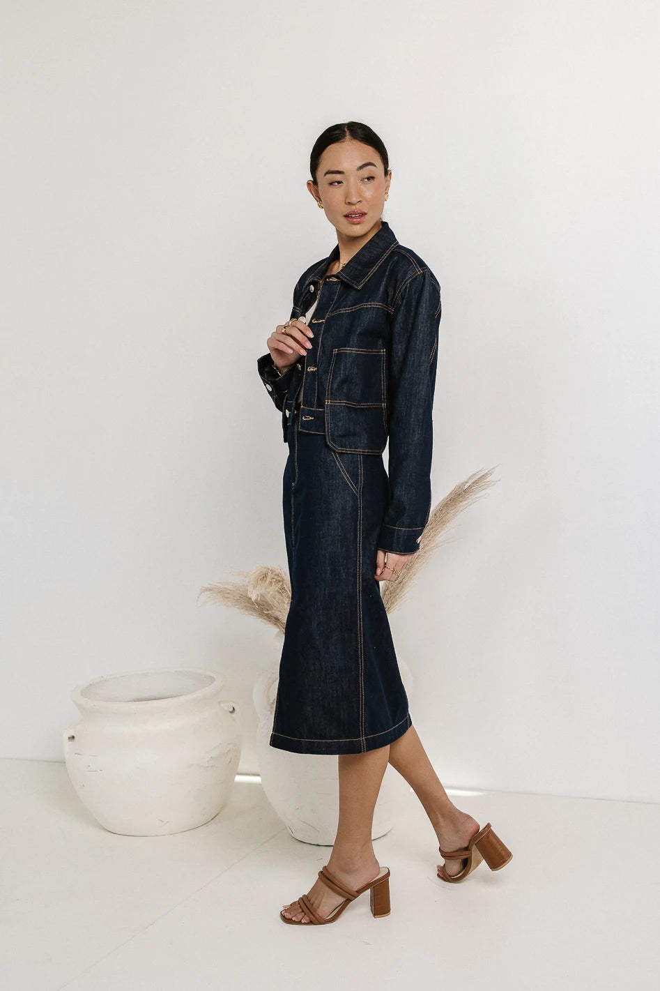 Matching set denim jacket 