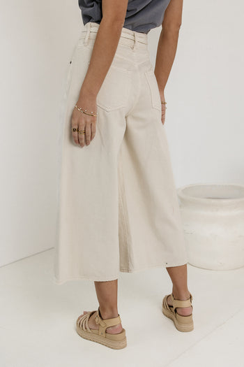 wide leg cream culottes