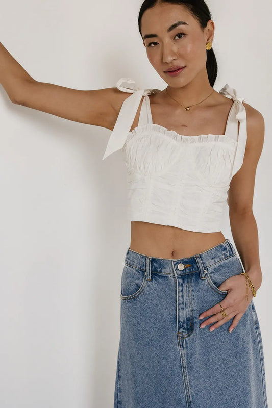 Crop top in white 