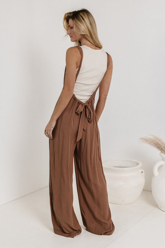 overall pants with back tie
