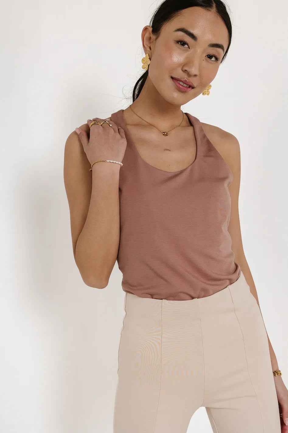 Sydnee Racerback Bodysuit in Rose - FINAL SALE | böhme