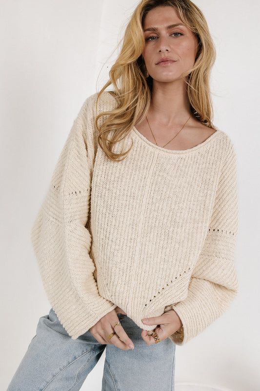 cream knit sweater