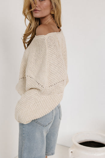 cream knit sweater