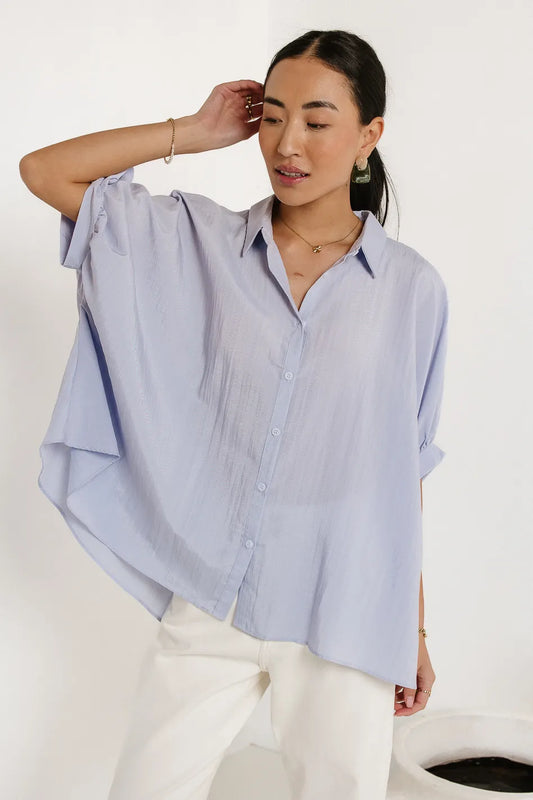 Oversized blouse in blue 