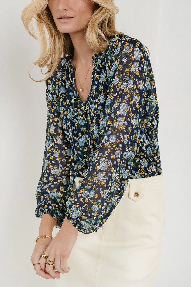 Woven floral blouse 