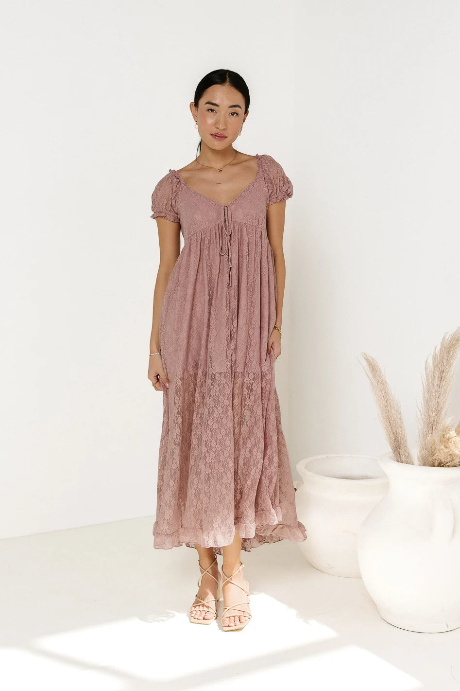 Bailey Lace Dress in Rose - FINAL SALE
