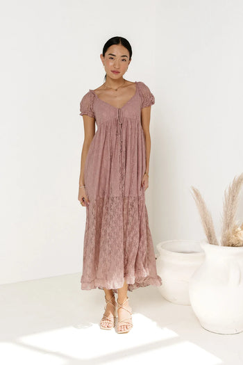 Bailey Lace Dress in Rose - FINAL SALE