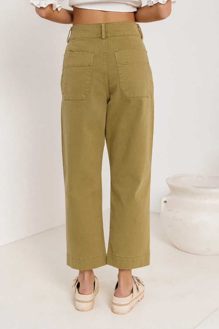 Two bank pockets pants in moss