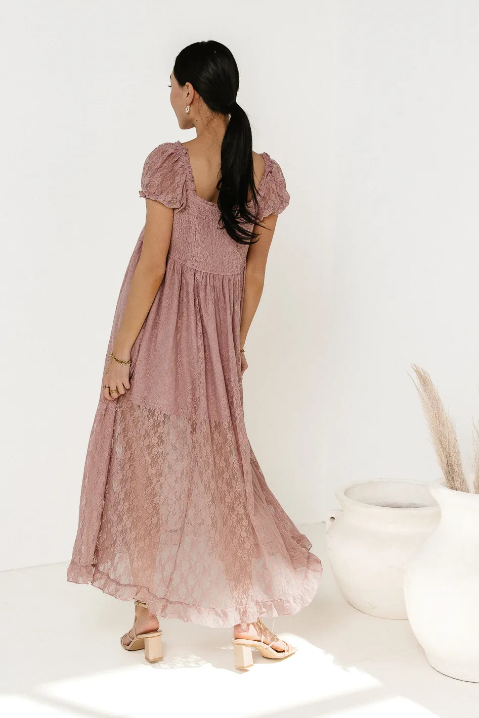 Bailey Lace Dress in Rose - FINAL SALE