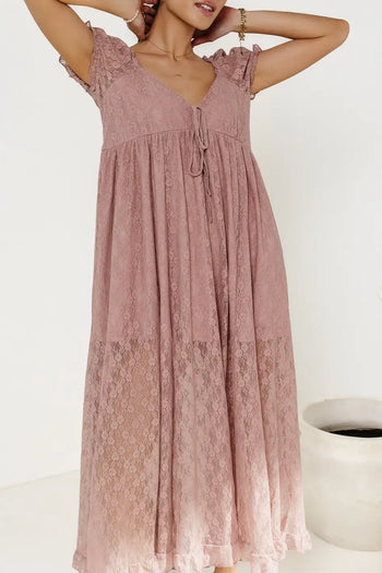 Bailey Lace Dress in Rose - FINAL SALE
