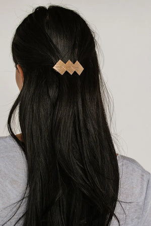 Geometric Hair Clip in Gold