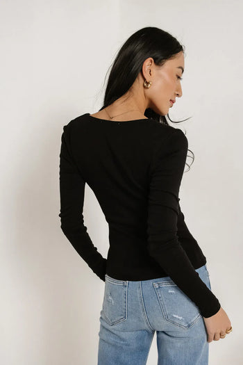 Long sleeves top in black 