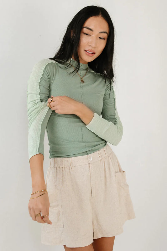 Knit top in sage 