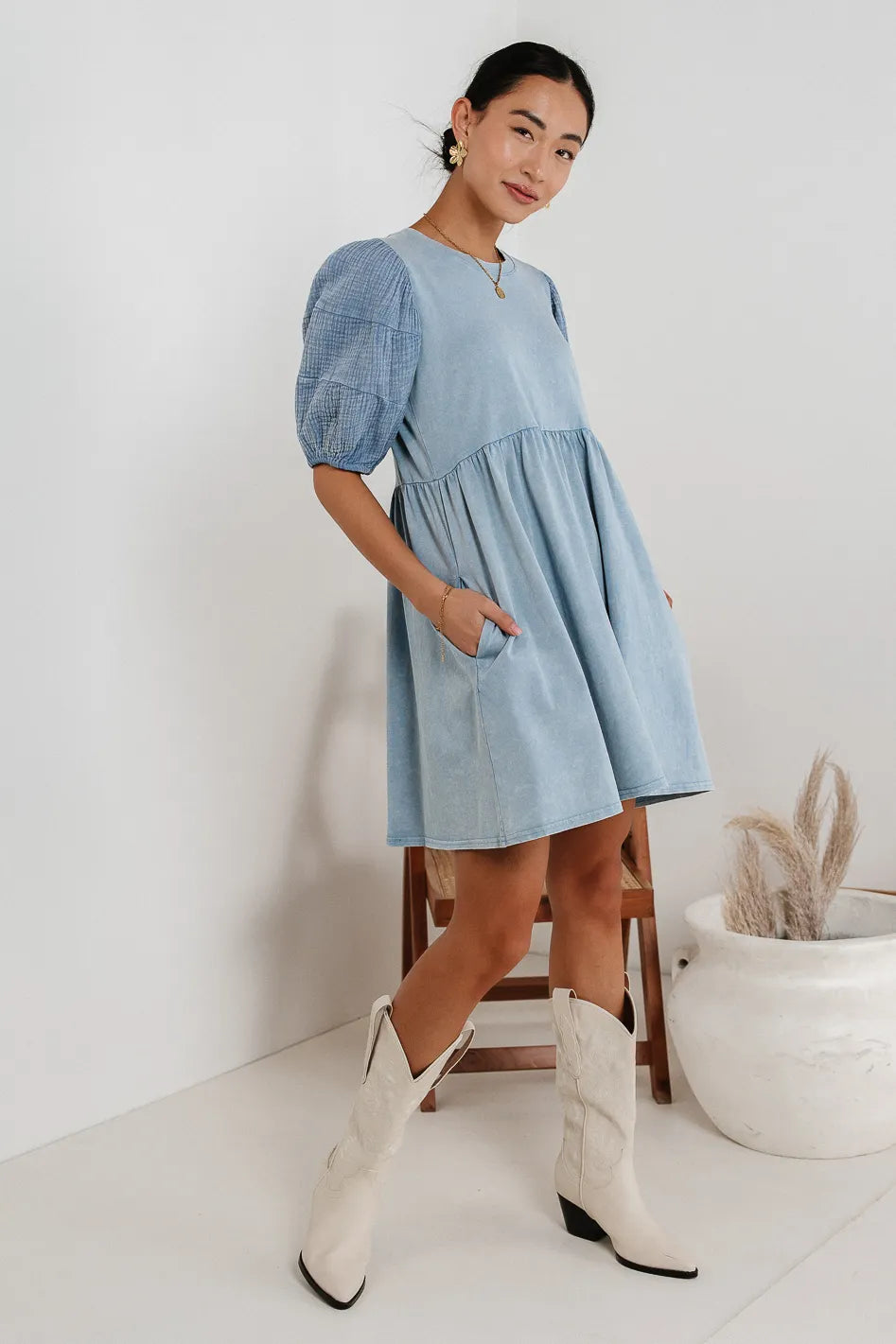 Andra Mini Dress in Blue