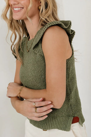 Lexi Sweater Top in Sage
