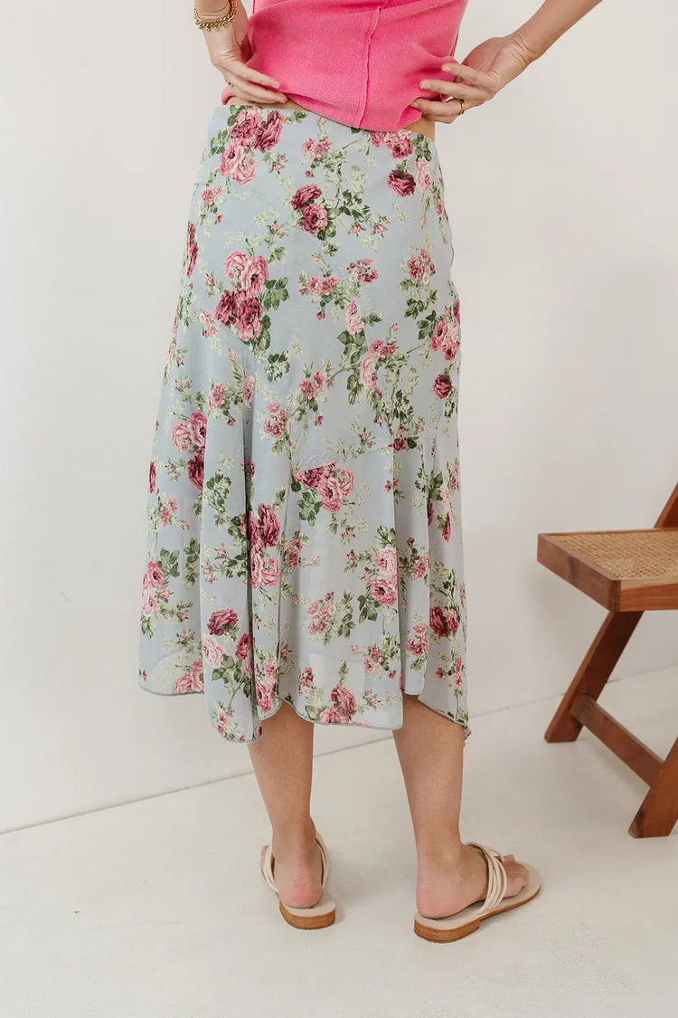 Woven floral skirt 