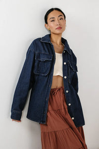 Button up denim jacket 