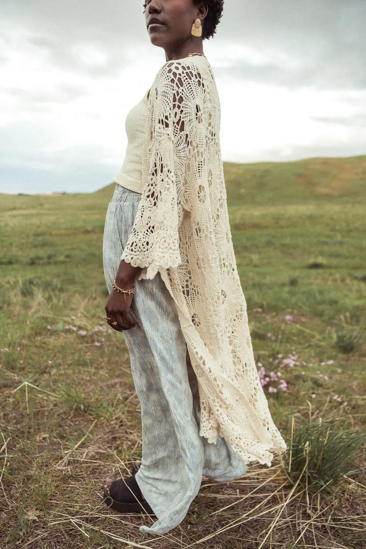 3/4 Sleeves kimono in cream 