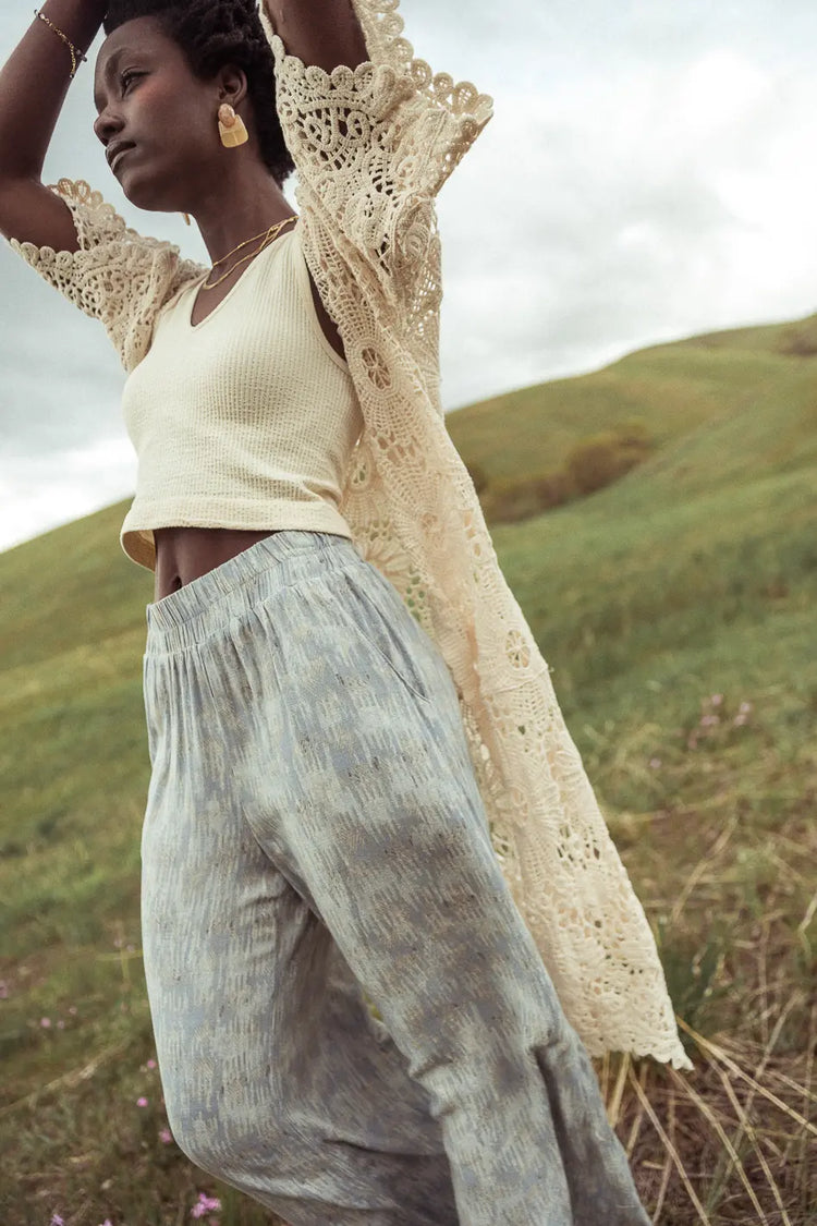 Oversized crochet kimono 