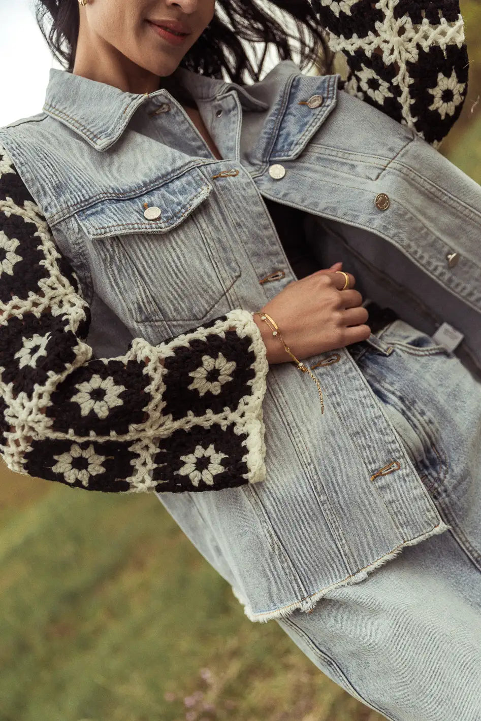 Button up denim jacket 