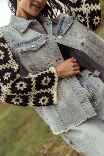 Button up denim jacket 