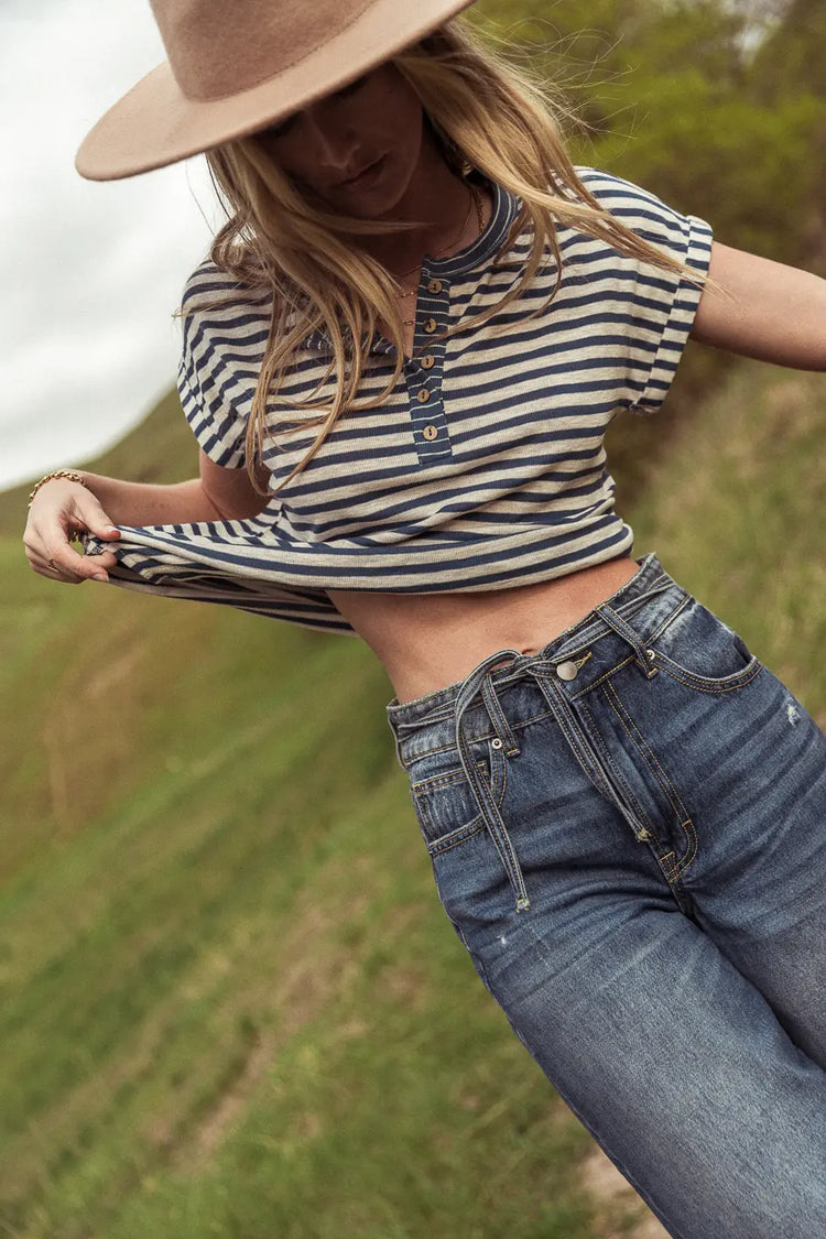 Knit top in blue 