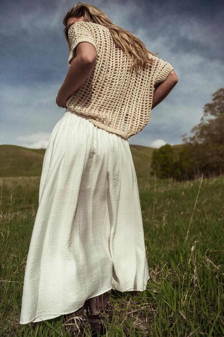 Knit top in natural 