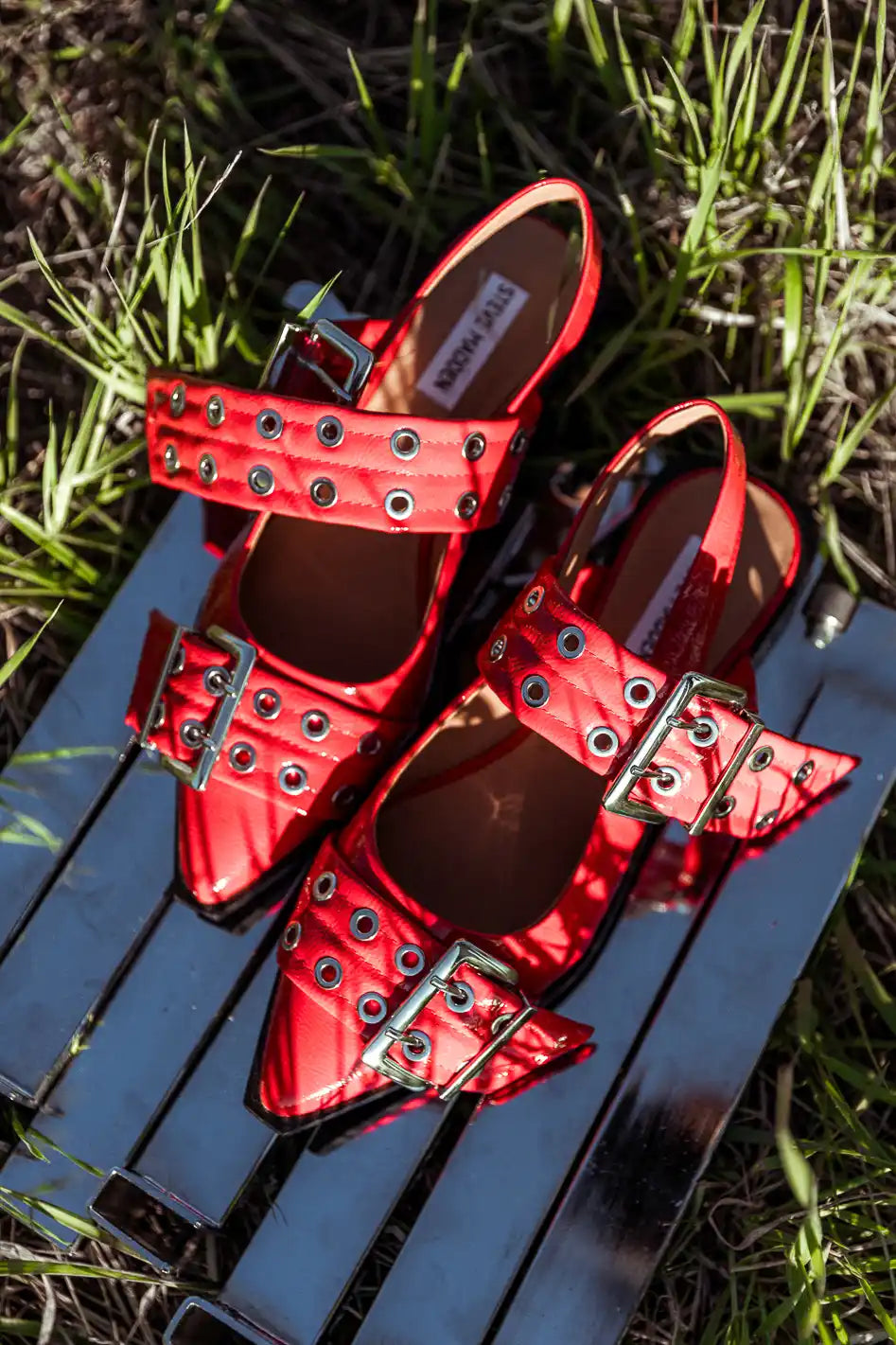 Steve Madden Graya Flats in Red bohme