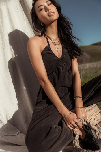 Adjustable neck straps jumpsuit  