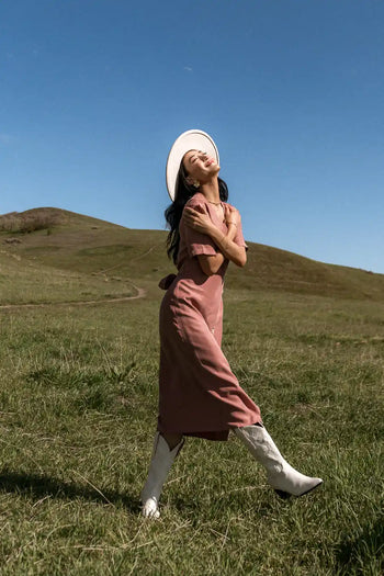 Short Sleeve Dress in Clay