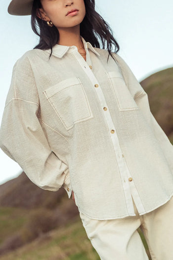 Two pockets top in white 