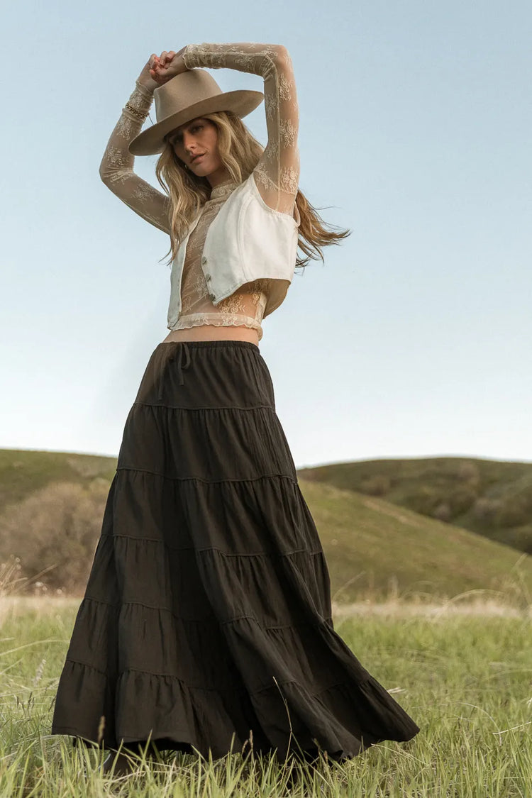 Maxi black skirt 