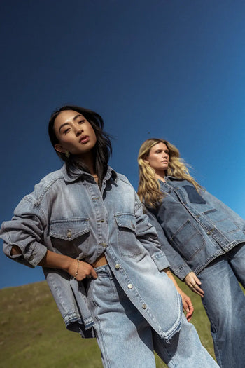 Button up denim jacket 