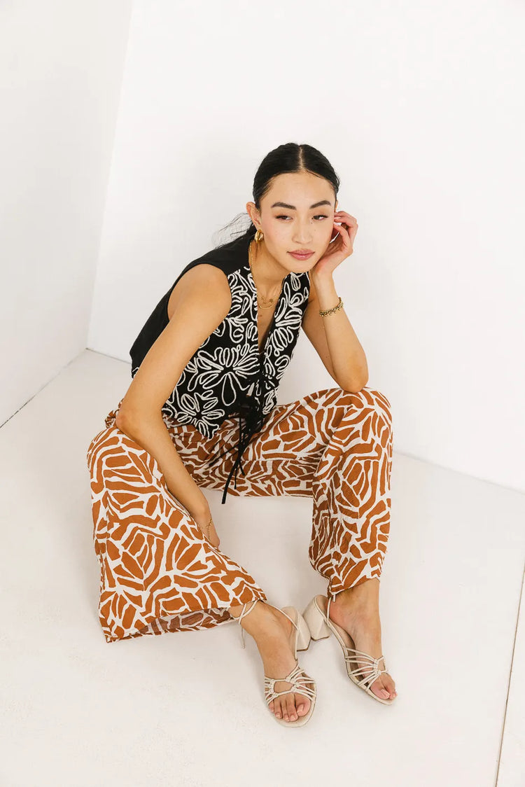 Woven printed pants 