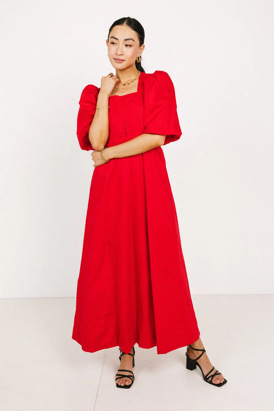 Maxi dress in red