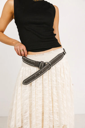 Westie Studded Belt in Black