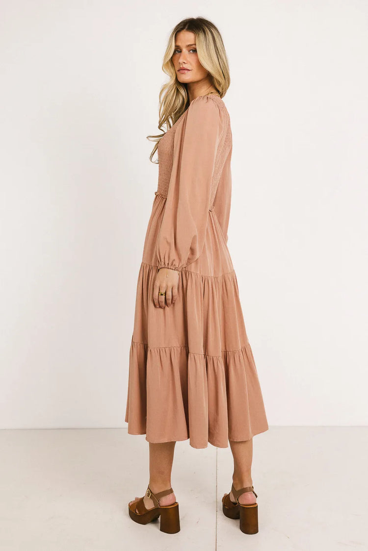 Long sleeves dress in pink 