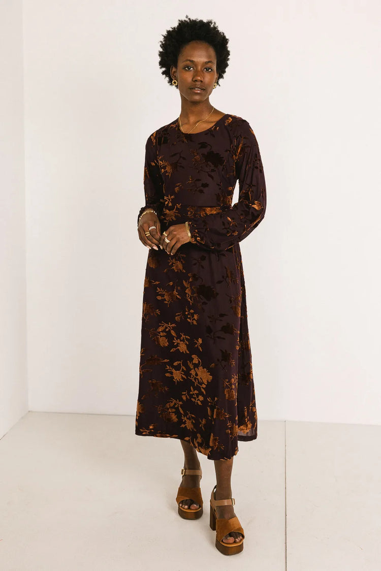 Midi velvet dress 