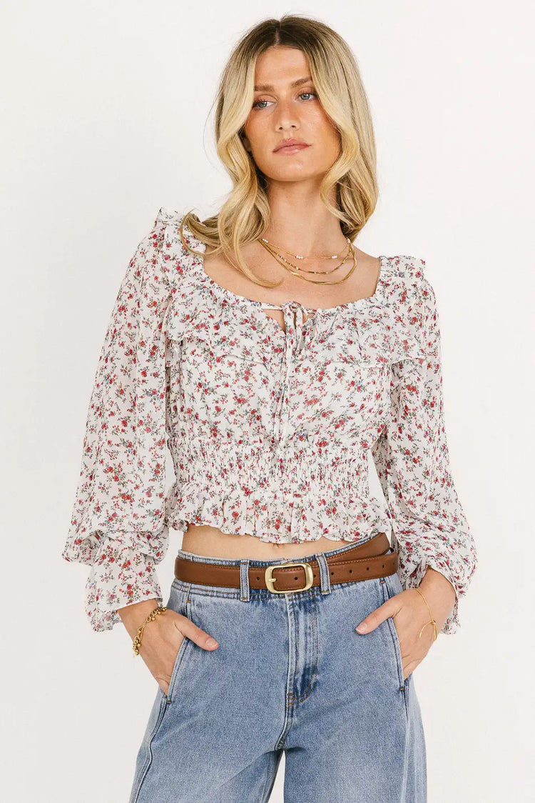 Floral blouse in multi color 