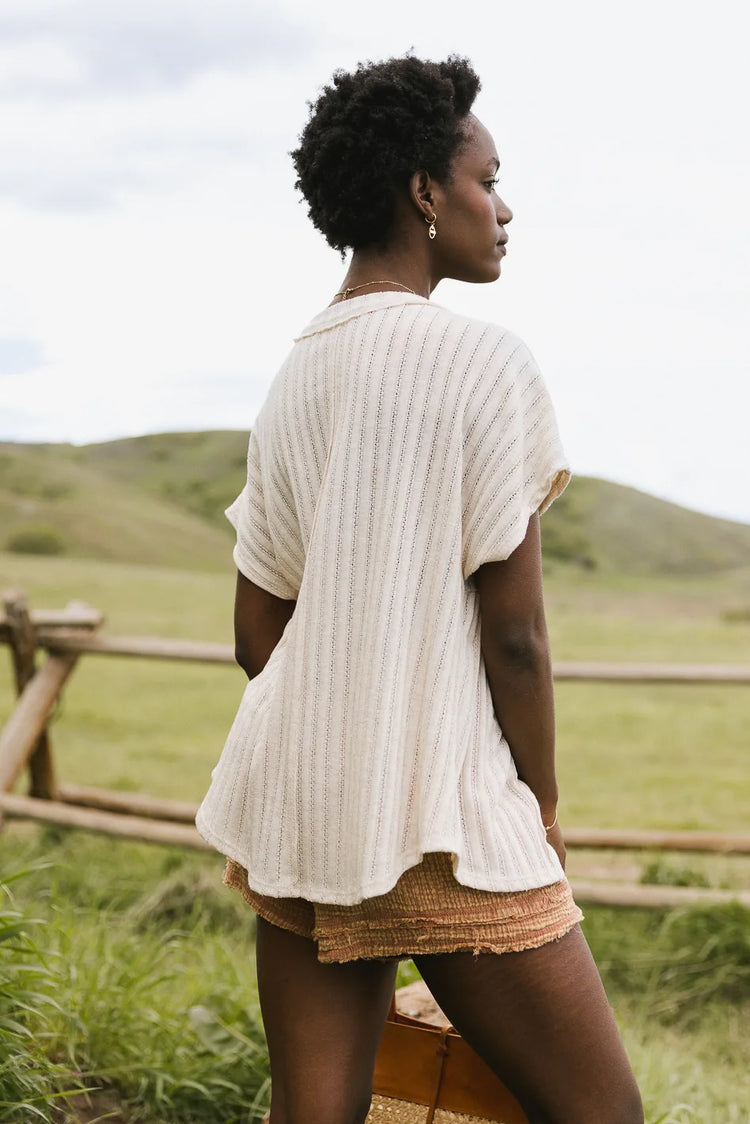 Knit top in oatmeal 