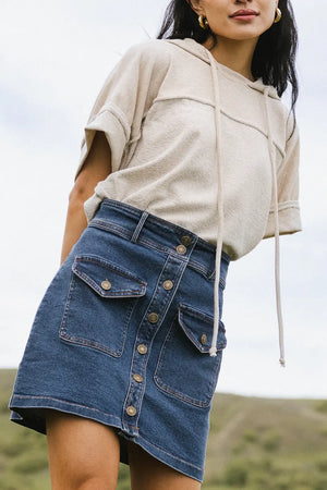 Beatrice Denim Mini Skirt - FINAL SALE