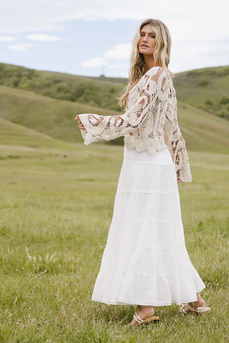 Flowy skirt in white 