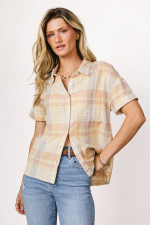 Whimsy Plaid Button Up