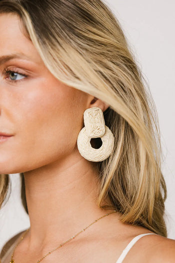 Braided circle earrings 