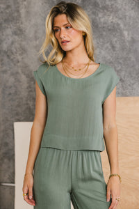 Maren Top in Sage - FINAL SALE