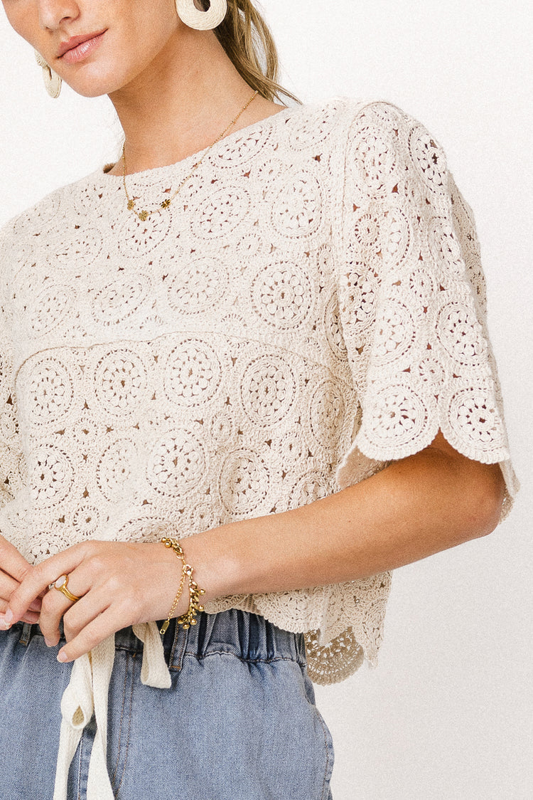 crochet short sleeve crop top